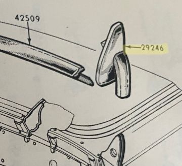 Molding Quarter Panel Rear Tail Fin Extension- RH
